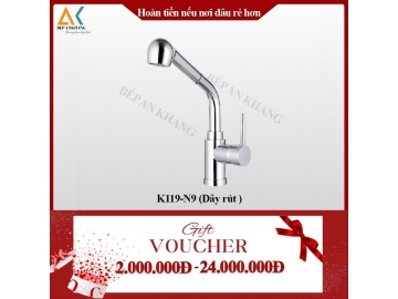 Vòi Rửa Chén Malloca K119N9 - Mạ Chrome Tạo Bọt Và Chống Văn Nước